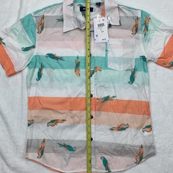 Univibe Big Boys Acadia Parrot Striped Shirt Size XLarge - Picture 7 of 9